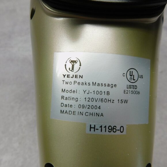 YEJEN Two Peaks Full Body Hand Held Percussion Massager (YJ-1001B) WORKS NICE - Picture 5 of 5